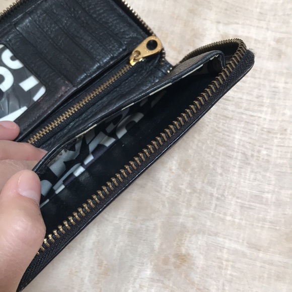 Marc Jacobs Card Checkbook Wallet Holder Black Wristlet - Picture 5 of 13